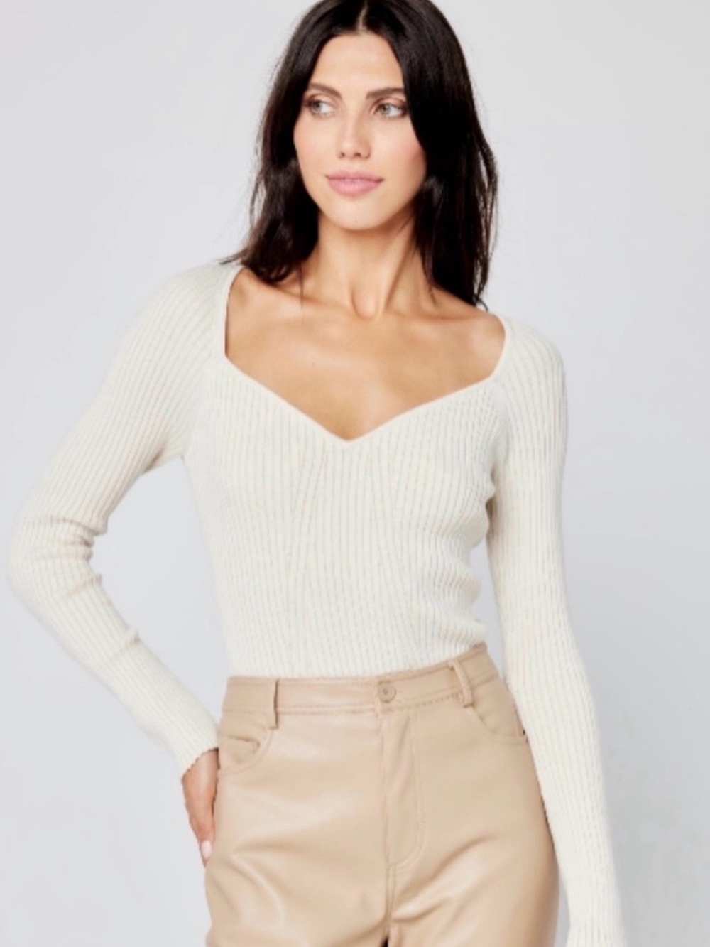 l*space Camryn ribbed fitted Sweater Top